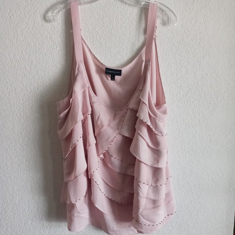 Lane Bryant Plus Size Women Pink Layer Blouse Size 28